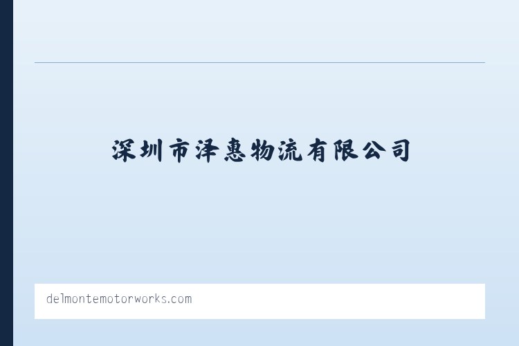 深圳市泽惠物流有限公司,集装箱运输,进出口报关,仓储中转,深圳泽惠物流 列表图